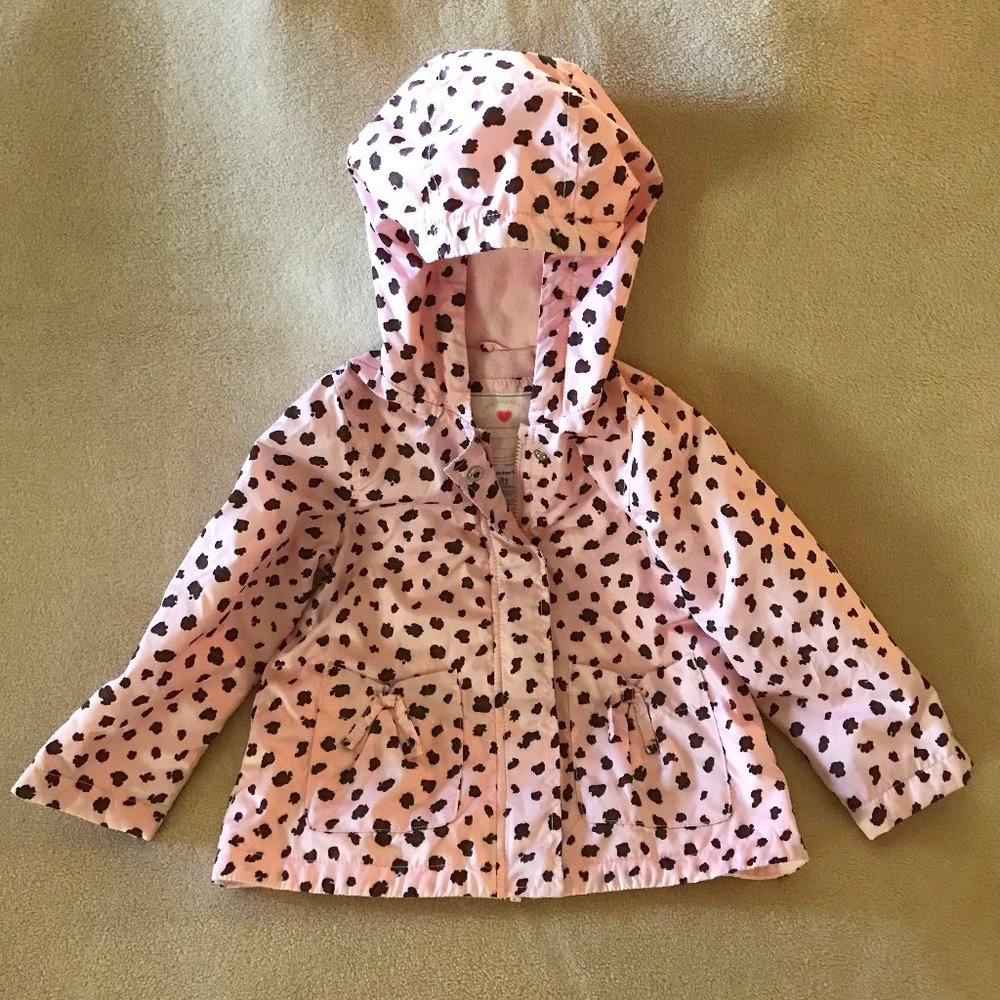 CARTER'S Size 3T Girl's Medium Weight JACKET Animal Print in color PINK